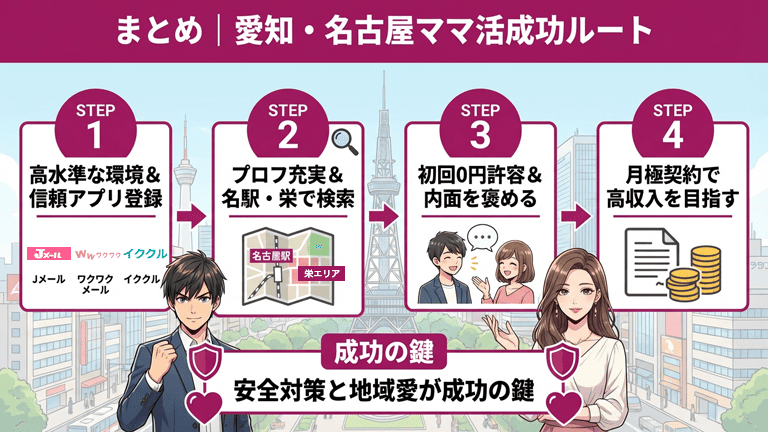 まとめ｜愛知は名古屋を中心にママ活しやすいエリア