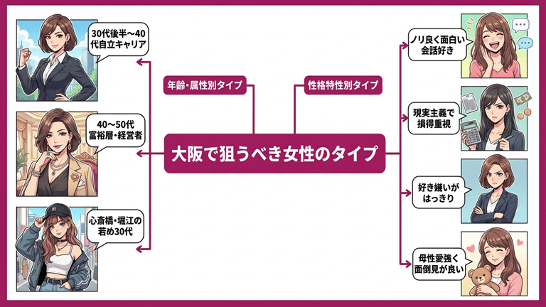 大阪でママ活相手として狙うべき女性のタイプ