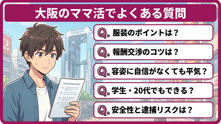 大阪のママ活でよくある質問