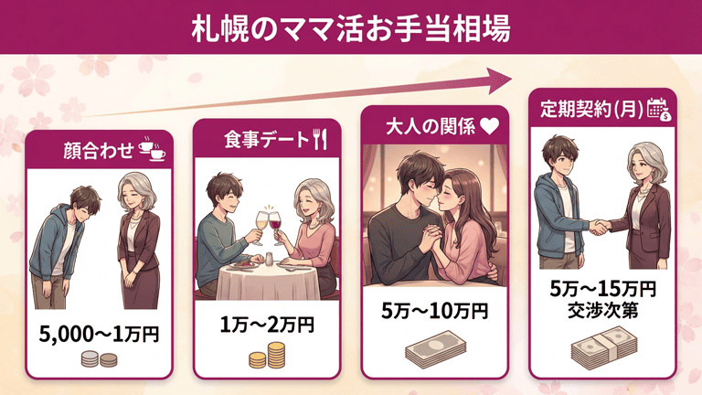 札幌のママ活お手当相場
