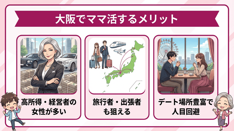 大阪でママ活するメリット