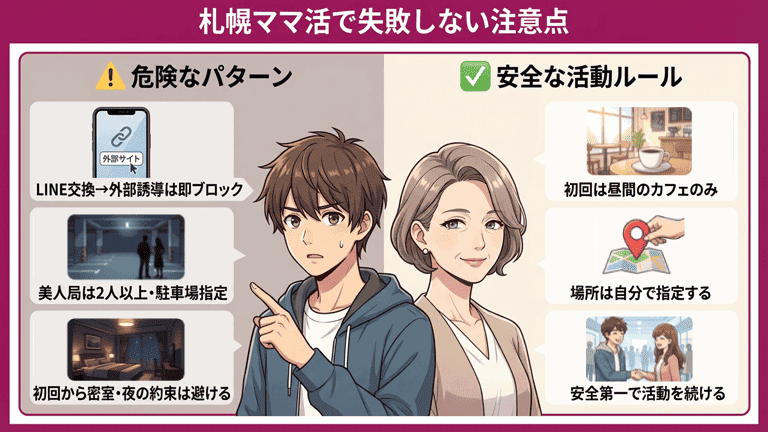 札幌のママ活で失敗しないための注意点