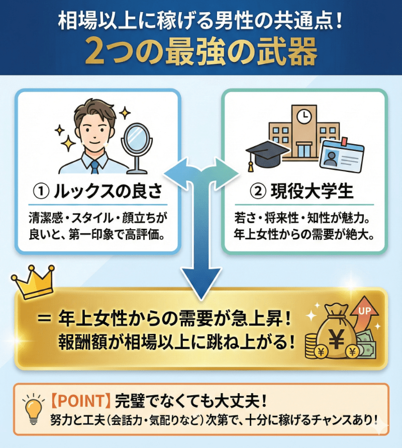 相場以上に稼げる男性の特徴