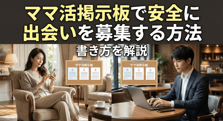 ママ活掲示板で安全に出会いを募集する方法や書き方を解説