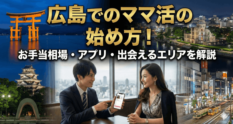 広島でのママ活の始め方！お手当相場・アプリ・出会えるエリアを解説