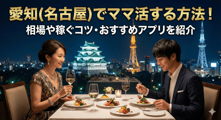 愛知(名古屋)でママ活する方法！相場や稼ぐコツ・おすすめアプリを紹介