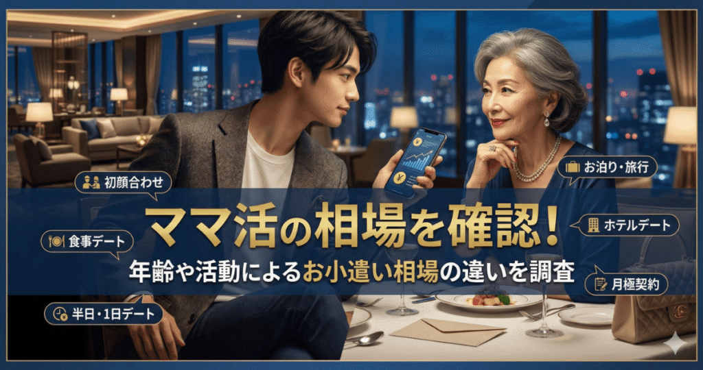 ママ活の相場を確認！年齢や活動によるお小遣い相場の違いを調査