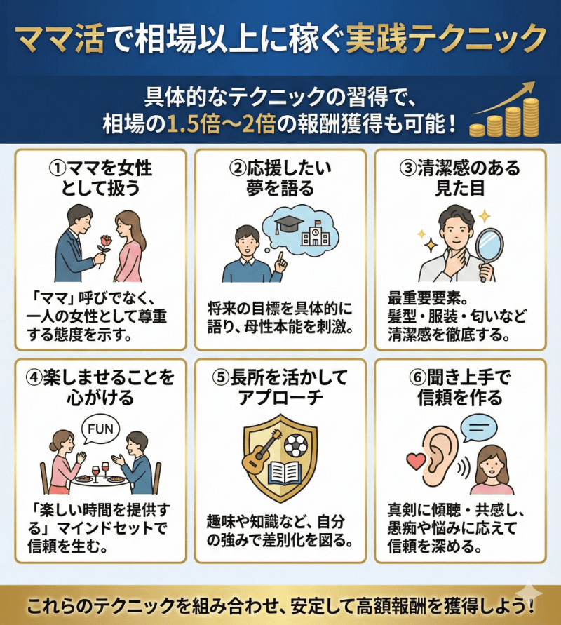 ママ活で相場以上に稼ぐ実践テクニック