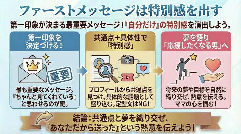 ファーストメッセージは特別感を出す