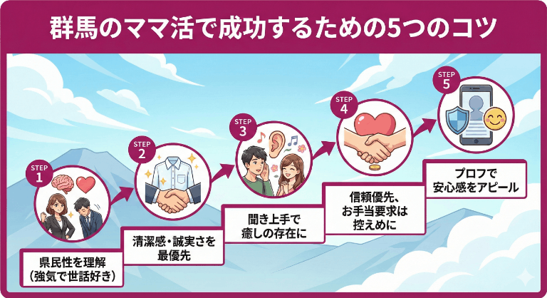 群馬のママ活で成功するための5つのコツ
