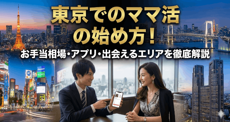 東京でのママ活の始め方！お手当相場・アプリ・出会えるエリアを徹底解説